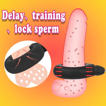 Load image into Gallery viewer, Bondage Silikon Aufblasbarer Penisring Pumpe SM Cockring Erektion Trainer