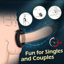 Load image into Gallery viewer, Romote Penisring mit 9 Vibrations- und Heizmodi