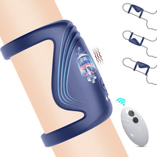 Load image into Gallery viewer, Penisring Vibrator Silikon Dual Cockring mit Fernbedienung Stimulation Masturbieren Penis Trainer mit 10 Vibrationsfrequenz Modi Stimulator Sexspielzeug für Männer und Paare