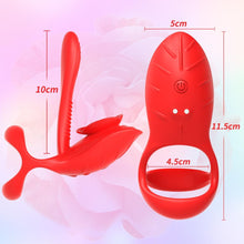 Load image into Gallery viewer, Vibrierender Penisring mit Klitoris Stimulator Penisring Vibrator mit 10 Vibrationsmodi Cockring zur Erektion Verbessern Verzögerte Ejakulation Männer Sexspielzeug für Paare Extrem Sex