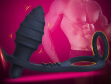 Load image into Gallery viewer, Prostata Vibrator für Männer Analvibrator mit Penisring Prostata Stimulation Männer Dildo Sex Toy mit 10 Vibrationsmodi