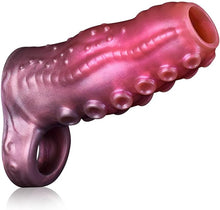Load image into Gallery viewer, Monster Penis Sleeve, Silikon Penishülle mit Hodenring, Penismanschetten, Penis Dildo Manschette, Sexspielzeug für Männer zür Penis Vergrößerung Verlängerung