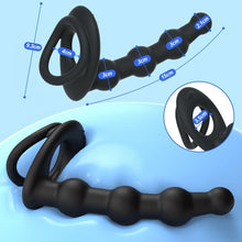 Load image into Gallery viewer, Penisring Anal Vibrator mit Fernbedienung Silikon Cockring Analkugeln 10 Vibrationsmodi Penis Ring Stimulator Anal Dildo Butt Plug Extreme Sexspielzeuge für Männer Frauen und Paare