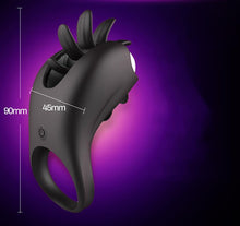 Load image into Gallery viewer, Penisring Vibrator Klitorisstimulator Cockringe Extrem Silikon G-Punkt Penis Ring Penisring Vibration Sex Toy Cock Ring mit 10 Vibration Modes