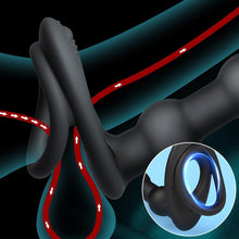 Load image into Gallery viewer, Penisring Anal Vibrator mit Fernbedienung Silikon Cockring Analkugeln 10 Vibrationsmodi Penis Ring Stimulator Anal Dildo Butt Plug Extreme Sexspielzeuge für Männer Frauen und Paare