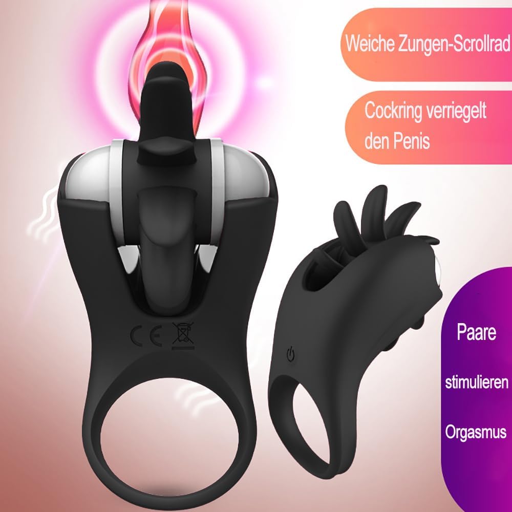 Penisring Vibrator Klitorisstimulator Cockringe Extrem Silikon G-Punkt Penis Ring Penisring Vibration Sex Toy Cock Ring mit 10 Vibration Modes