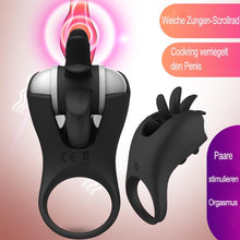 Load image into Gallery viewer, Penisring Vibrator Klitorisstimulator Cockringe Extrem Silikon G-Punkt Penis Ring Penisring Vibration Sex Toy Cock Ring mit 10 Vibration Modes