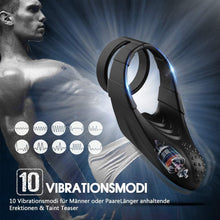 Load image into Gallery viewer, Dual Penisring 10 Vibration Teaser Punkte Streifen