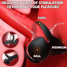 Load image into Gallery viewer, Doppel-Hodensack Penistrainer Vibrator Cockring Masturbator mit 10 Vibrationsmodi