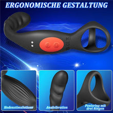 Load image into Gallery viewer, nal Vibrator Prostata Stimulation Männer mit Penisring Sex Spielzeug für die Männer Anal Dildo Analplug Analvibratoren für Mann Anal Plug Vibratorensets für Männer mit 9 Vibrationsmodi Sex Toys