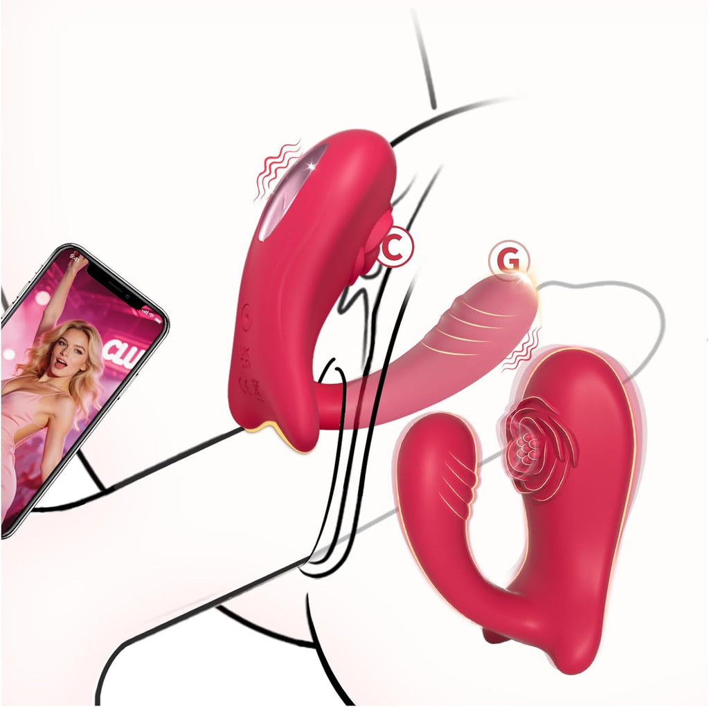 Sex Spielzeug für die Paare Frau Männer, Rose Mini G Punkt Vibration für Frauen, Vibratorensets für Frauen Klitoris mit Fernbedienung Leise, Vibrator App, BDSM Erotisches Sexspielzeug Spiele
