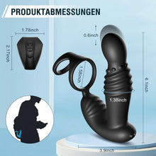 Load image into Gallery viewer, Prostata-Massagegeräte, Anal-Sexspielzeug mit Penisringen, ferngesteuerter Analvibrator mit 10 Stoß- und Vibrationsmodi