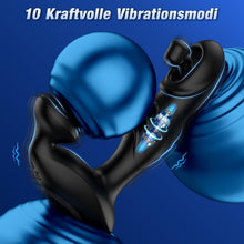 Load image into Gallery viewer, Analvibratoren für Männ Prostata Stimulation Männer Analplug für männer mit 10 Schlagmodi 10 Vibrationen Sexspielzeug für die Männer Anal Vibrator Dildo Vibratorensets für Männer Perineum Stimulation