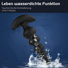 Load image into Gallery viewer, Wakelust Analplug Anfänger Analvibratoren 16 Vibrationsmodus Mit Fernbedienung und 5 Anders Größen Analkugeln, Sexspielzeug Für Paare Frauen Männer Buttplug G-Punkt Prostata Stimulator Massagegerät