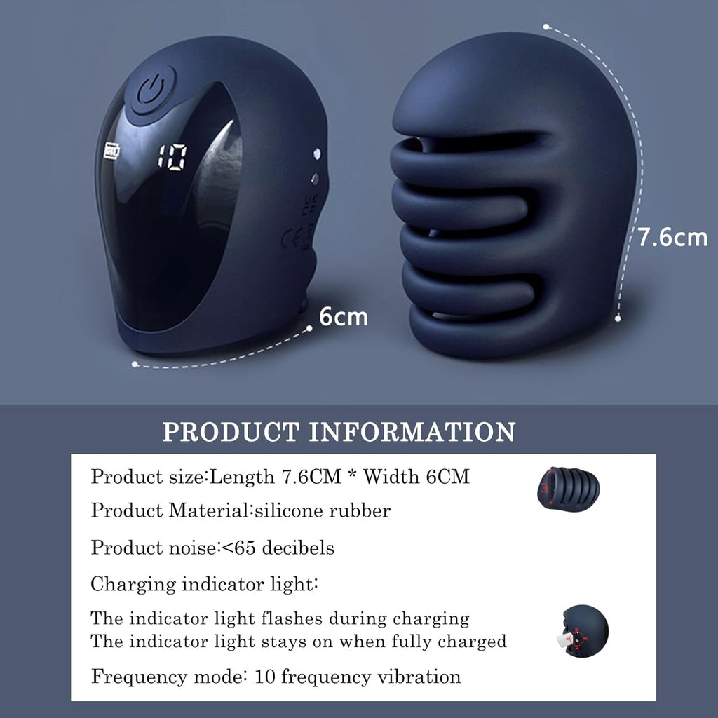 Latest 3.0 Vibrator Masturbating for Men Electric, Sword Helmet Design Glans Stimulator Man Masturbators Ring Vibrator, 10 Vibrator Modes, Prostate Vibration Men Masturbator