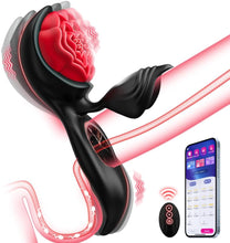 Load image into Gallery viewer, Penisring Vibrator mit Klitoris Hoden Stimulator Penis Ring Vibratoren Sex spielzeug für die paare Cockring mit 9 Vibrationsmodi Sex Spielzeug für die Männer Solo erotisches sexspielzeug für paare