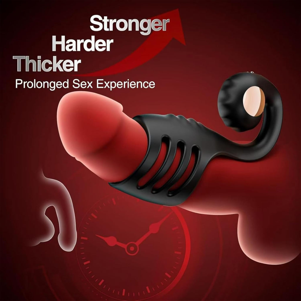 Penisring Vibrator Sex Spielzeug für Paare, 10 Vibrationsmodi mit Fernbedienung Cockring Penistrainer Prostata Massage Klitoris Stimulator Frauen, zur Erektion Verbessern Verzögerte Ejakulation