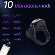 Load image into Gallery viewer, Vibrator für männer mit 9 modi APP Steuerung Cockringe für herren gummi Sex spielzeug für die paare Penies ring Vibratoren für männer Sex sexspielzeug für männ zum befriedigen (APP-Steuerung)