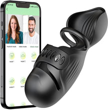 Load image into Gallery viewer, Elektrischer Masturbator Silikon Penis Trainer Vibrator mit 9 Vibrationsmodi, Eichel Stimulator Masturbatoren Mann mit App Steuerung Masturbieren Männer Sex Toys für Männer und Paare