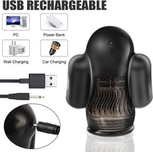 Load image into Gallery viewer, PINTLE Penis Vibrator Elektrischer Masturbator Cup mit 10 Vibrationsmodi, Fernbedienung und 360° Umwickeln Stimulation Eichelmassage Training Masturbation Masturbieren Sex Spielzeug für die Männer