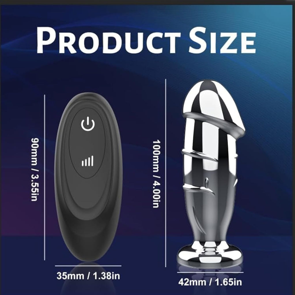 Anal Vibratoren Metall Analplug mit 10 Vibrationsmodi und Fernbedienung Buttplug Dildo Vibratorstarb Prostata Stimulator Vibrator Sexspielzeug für Männer Frauen und Paare