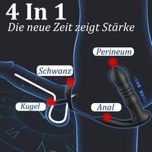 Load image into Gallery viewer, Meeteel Prostata Stimulation Männer mit Penisring, Anal Vibrator mit 3 Schock- und 10 Vibrationsmodi Sex Spielzeug für die Männer Anal Dildo Analplug Analvibratoren Vibratorensets für Paare,Frau
