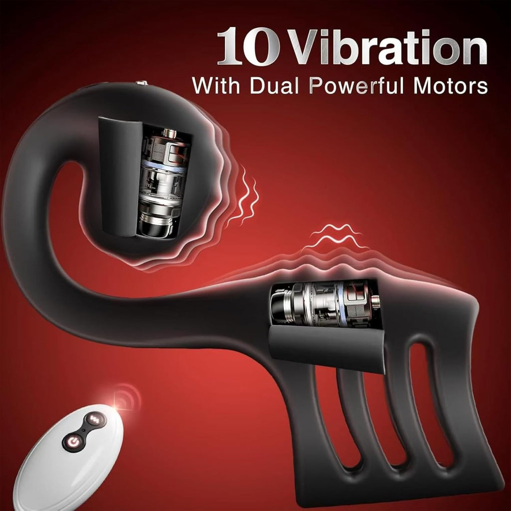 Penisring Vibrator Sex Spielzeug für Paare, 10 Vibrationsmodi mit Fernbedienung Cockring Penistrainer Prostata Massage Klitoris Stimulator Frauen, zur Erektion Verbessern Verzögerte Ejakulation