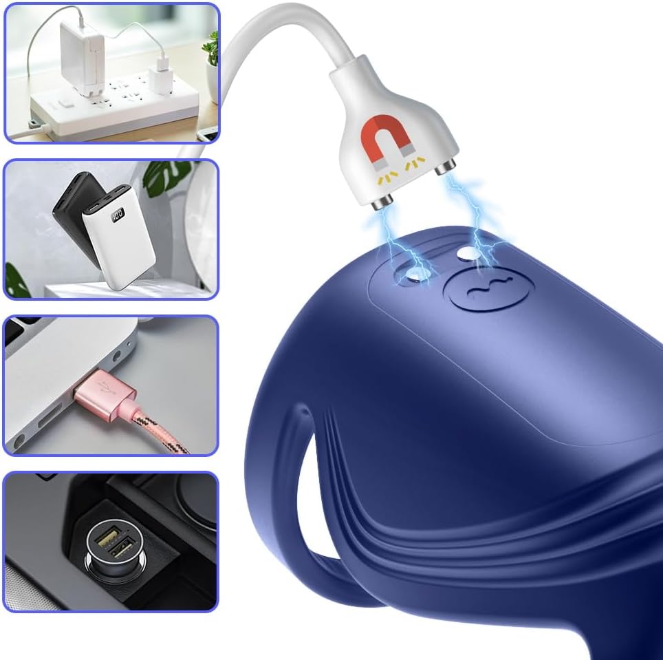 Penisring Vibrator Silikon Dual Cockring mit Fernbedienung Stimulation Masturbieren Penis Trainer mit 10 Vibrationsfrequenz Modi Stimulator Sexspielzeug für Männer und Paare