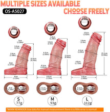 Load image into Gallery viewer, Flüssigsilikon Realistische Penishülle mit Hodenring und Venenstruktur Penismanschetten Cock Sleeve für Penisvergrößerung und Zeit Verlängern Penis Sleeve Extrem Sexspielzeug für Männer