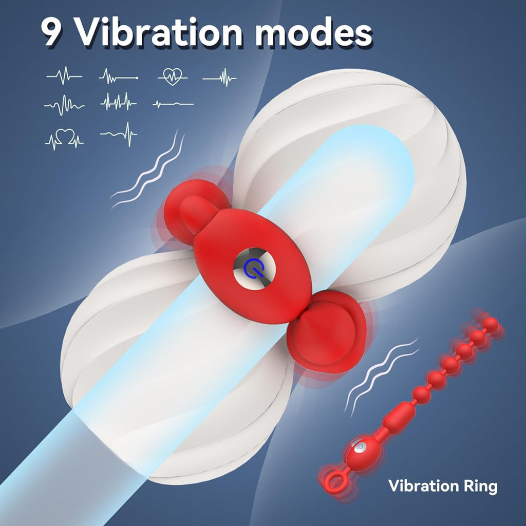 Elektrischer Masturbator Mann mit 9 Vibrationsmodi Elektrischer Masturbator Cup 3D Realistische Vagina Heizung,Automatischer Mastubratoren Taschenmuschi Penis Stimulator Penis Masturbatoren