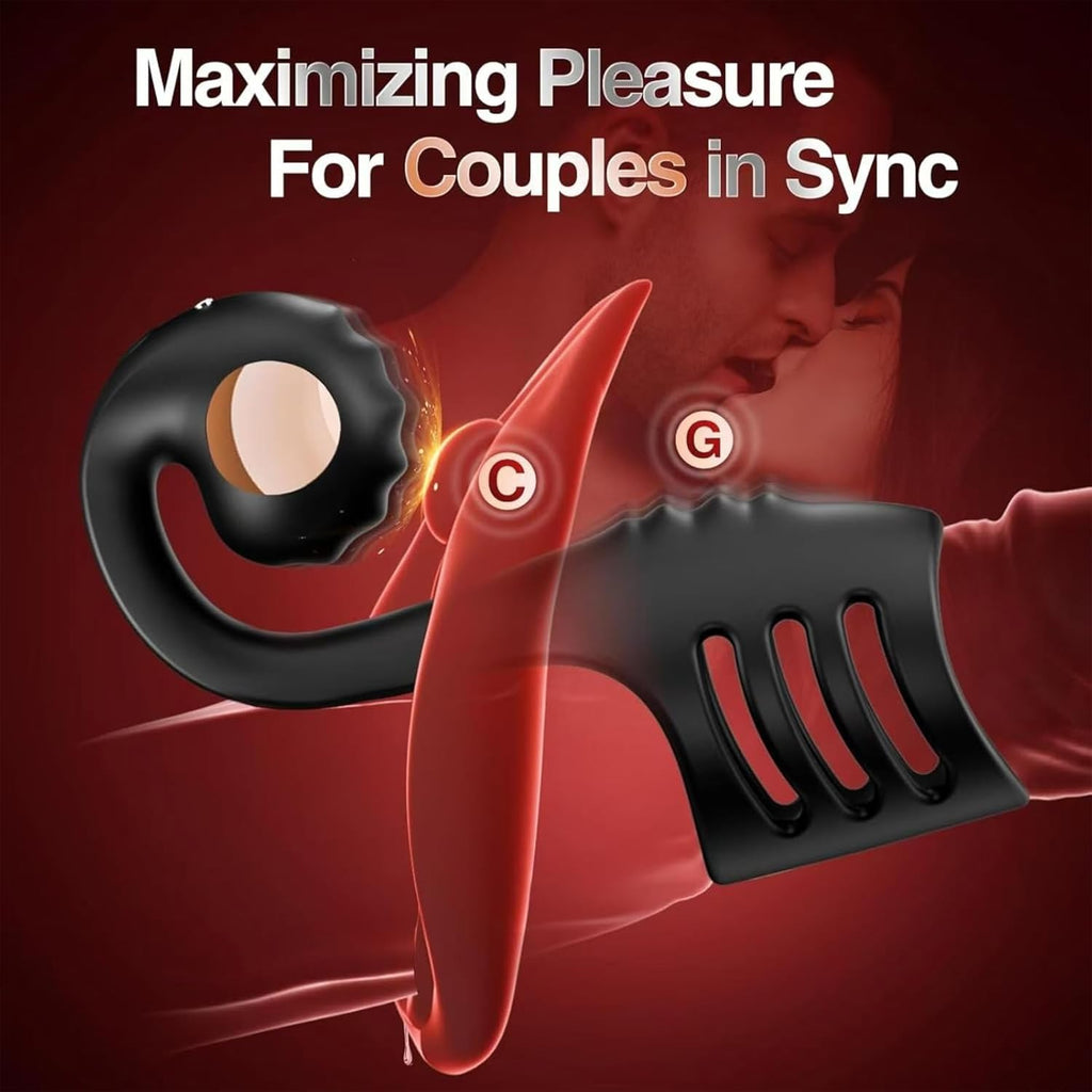 Penisring Vibrator Sex Spielzeug für Paare, 10 Vibrationsmodi mit Fernbedienung Cockring Penistrainer Prostata Massage Klitoris Stimulator Frauen, zur Erektion Verbessern Verzögerte Ejakulation
