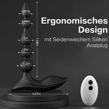 Load image into Gallery viewer, Analvibrator Analplug Vibratoren, Silikon Analkugeln mit 10 Vibrationmodi Buttplug Prostata Stimulator Sexspielzeug für Männer, Frauen, Paare
