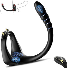 Load image into Gallery viewer, Prostata Stimulation Männer Sex Spielzeug für die Männer, Vibratorensets Analplug für männer Penisringe Vibrator Analvibratoren für mann Sexspielzeug für Paare Cockring groß mit 10 Vibrationsmodi