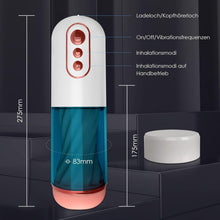 Load image into Gallery viewer, Elektrischer Masturbator Mann Handfrei Cup mit 7 Saug- und Vibrationsmodi, Penispumpe Vibrator Sex Spielzeug für die Männer Sex Toys, Masturbieren für Männer, Taschenmuschi Penis Masturbatoren