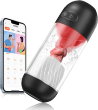 Load image into Gallery viewer, Elektrischer Masturbator Eichel Stimulator Sexspielzeug 9-Frequenz-Zungenleck-Vibrationsmodus Männlicher vibrierender Masturbationsbecher rotierende vibrierende Eichel leckender Flugzeugbecher