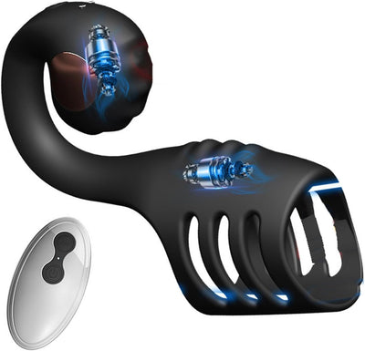 Penisring Vibrator Sex Spielzeug für Paare, 10 Vibrationsmodi mit Fernbedienung Cockring Penistrainer Prostata Massage Klitoris Stimulator Frauen, zur Erektion Verbessern Verzögerte Ejakulation