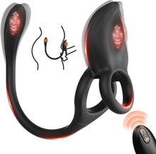 Load image into Gallery viewer, Eieffncie Penisring Sex spielzeug für Paare Extrem Sex,Dual Penis Ring Erotik Sex Spielzeug für die Männer,Sexspielzeug für Klitoris 10 Vibrationsmodi,Prostata Stimulation Männer mit Fernbedienung