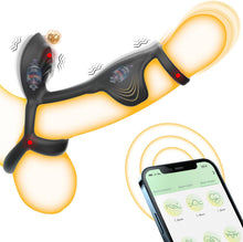 Load image into Gallery viewer, APP Penisring Set Sex Spielzeug für die Männer, 9 Vibrationsmodi Penis Vibrator Massagegerät, Penis Ring Cockringe Erotik Sexspielzeug für Paare Extrem Sex, Cockring Hodenringe Erotisches für Klitoris