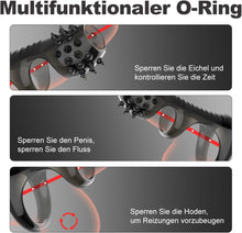 Load image into Gallery viewer, Cockring Sex Spielzeug für die Männer - Penisring &amp; Hodenring für den Mann - Perfekte Passform, Dehnbare Cockringe für härtere Erektionen, Penis Ring Erotik Sex Spielzeug für Paare Extrem, schwarz