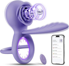 Load image into Gallery viewer, Männlicher Penisring-Vibrator, Sexspielzeug für extremen Sex für Paare mit 9 Vibrationsmodi und Fernbedienung, Cockring-Vibrator Massage Cock Hoden Sexspielzeug für Männer