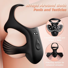 Load image into Gallery viewer, Penisring Vibrator Mit APP Penis Hoden Stimulation Massagegerät Cockring Silikon Penistrainer mit 9 Vibrationsmodi für Langwährende Erektion Penis Ring Sex Spielzeug für Männer Paare Extrem