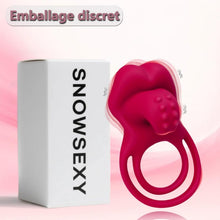 Load image into Gallery viewer, Penisring Vibrator mit Klitoris Stimulator Penisring Vibration Paarvibrator für Paare Penis-Vibrator Sexspielzeug für Paare zu Zweit Penis Ring Vibratoren Klitoris Sex Spielzeug mit 10 Vibrationsmodi