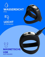 Load image into Gallery viewer, Penis Vibrator für Paare Cockringe für Männer Gummi Sexspielzeug, Mastrubrator für Manner Cock Ring &amp; Vibrator Mann Erotik 10 Vibrationmodi Erektion &amp; Klitoris Stimulator Für Sie