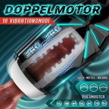 Load image into Gallery viewer, Elektrischer Masturbator Sex spielzeug für die männer mit 7 Saugmodi &amp; 10 Vibrationsmodi Blowjob mit 6 Luftlöcher Masturbieren für männer Masturbatoren mit 3D Vagina Pussy Taschenmuschi Sexspielzeug