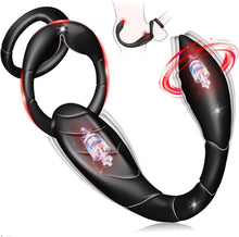 Load image into Gallery viewer, Vibrierender Penisring, Prostatamassagegerät, Analsexspielzeug, Analvibrator mit 9 Modi, Fernbedienung, vibrierender Analplug