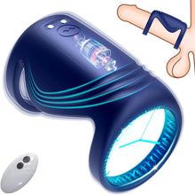 Load image into Gallery viewer, Penisring Vibrator Silikon Dual Cockring mit Fernbedienung Stimulation Masturbieren Penis Trainer mit 10 Vibrationsfrequenz Modi Stimulator Sexspielzeug für Männer und Paare