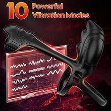 Load image into Gallery viewer, Prostata Vibrator APP Steuerung Silikon Penisring Vibratoren Cockring Erotisches Sexspielzeug, Mit 10 Vibrationsmodi Cockring Penistrainer Massagegerät Hodenring-Vibrator für Männer Solo