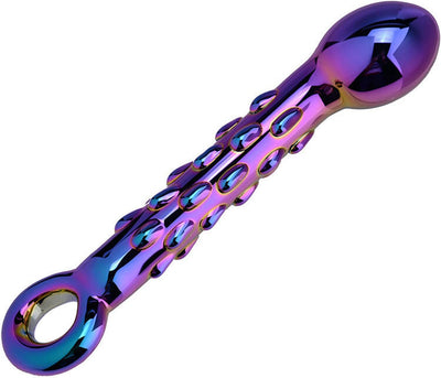 Analspielzeug Glas Dildo Analplugs Prostata Massage Funktion mit Handzugring, Prostata-Stimulation Sexspielzeug für Männer, Frauen Paare, ideal für Anfänger