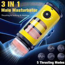 Load image into Gallery viewer, Neue Masturbator Sex Spielzeug für die Männer Solo, Masturbieren Elektrisch mit Heizung &amp; 5 Teleskopmodus, Abnehmbar Realistische Tunnel Penis Pumpe Pussy Sexspielzeug Masturbatoren