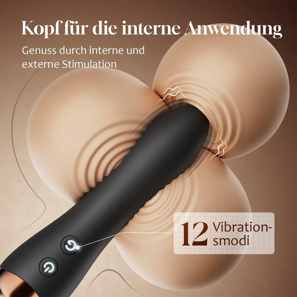 Cacuola Doppelkopf Vibrator, 360° Rotationskopf Vibratorensets für Frauen | Leise Sex Spielzeug für die Frau mit Stabiler Akkulaufzeit, G Punkt & Anal Dildo Sexspielzeug, Massagestab für Frauen Sex